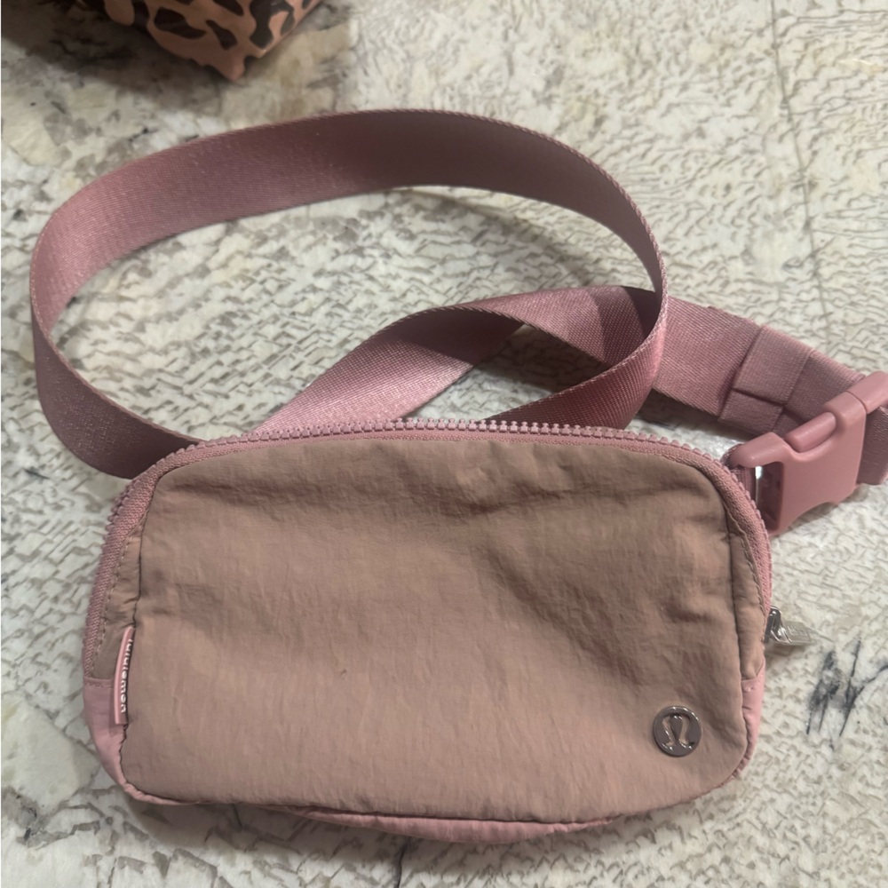 Lululemon Pink Crossbody Bag with Adjustable Strap